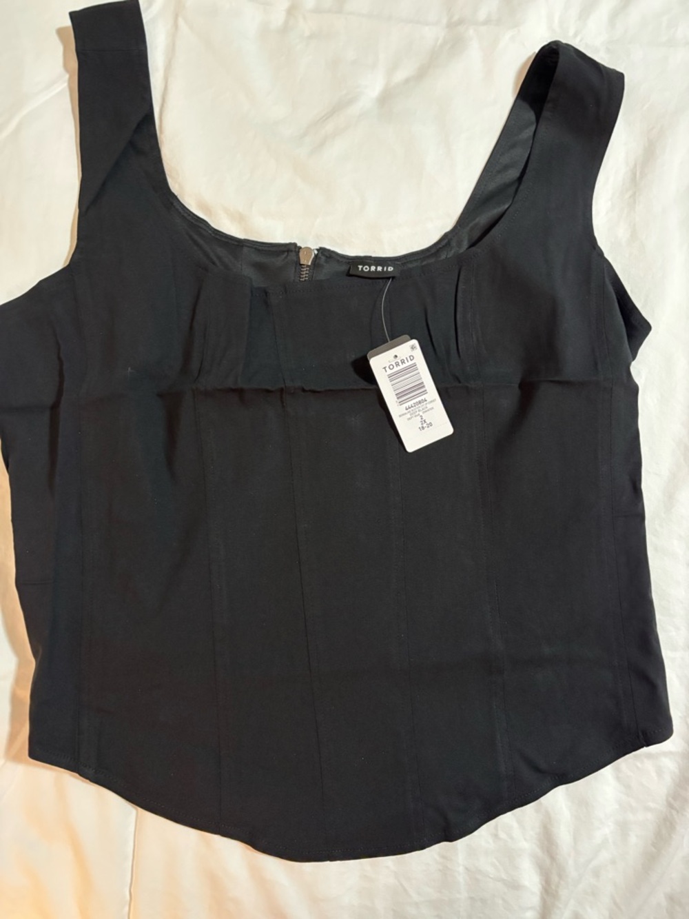 torrid Black Zip-up Corset Top